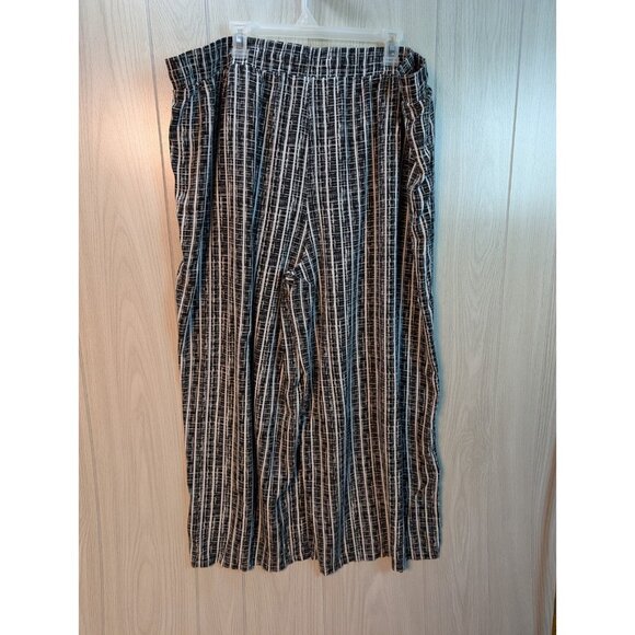 Torrid Challis Wide Leg Pants Women Plus 3 3R Stripe Casual Stretch Drawstring - Picture 3 of 9